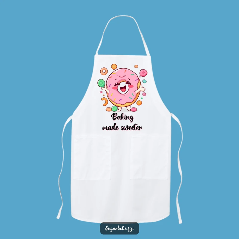 Funny Donut Juggling Candy Apron - Hilarious Kitchen Wear for Baking Fun
