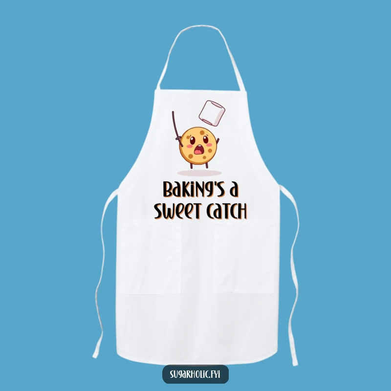 Funny Surprised Cookie Apron: Kitchen Marshmallow Mishap Wear, Perfect Funny Gift!