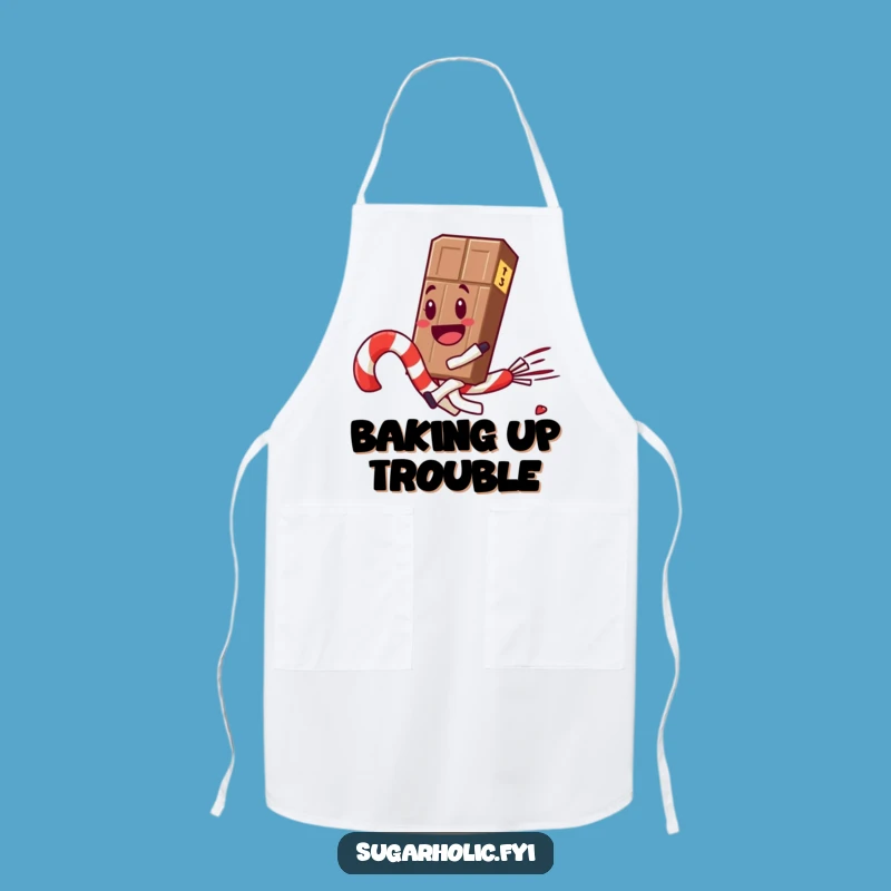 Funny Chocolate Bar Candy Cane Apron: Cook with Sweet Merriment!