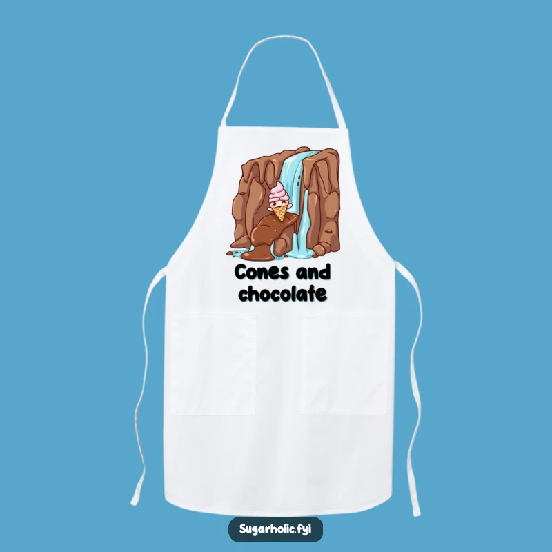 Funny Ice Cream Chocolate Fall Apron - Hilarious Kitchen Wear for Sweet Fun