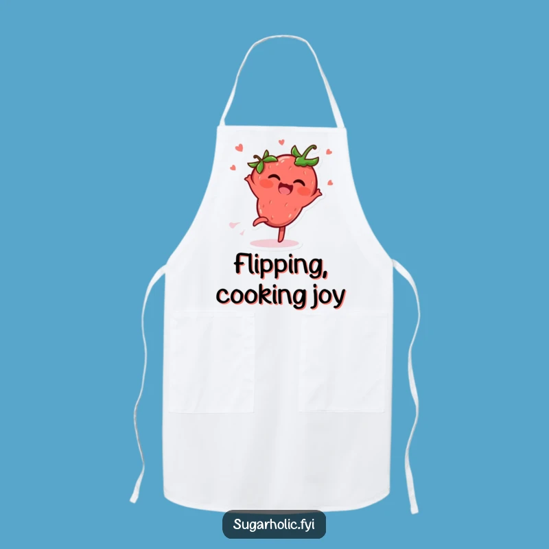 Funny Strawberry Cartwheel Apron: Cook with Giggling Fruit Energy, Great Funny Gift