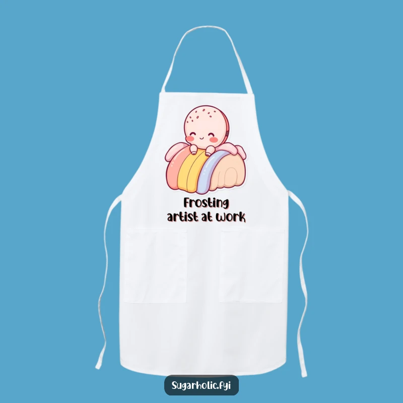 Funny Macaroon Rainbow Slide Apron - Sweet Blush Cooking Accessory