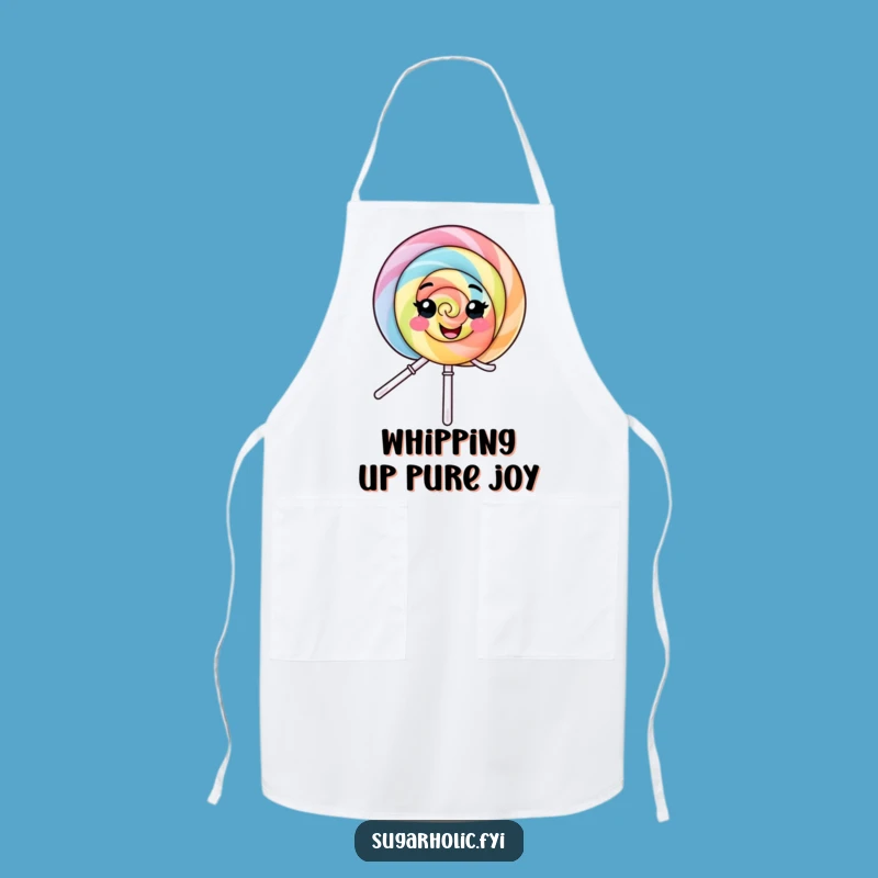 Funny Lollipop Apron: Cook with Joyful Spinning Character Delight in the Kitchen