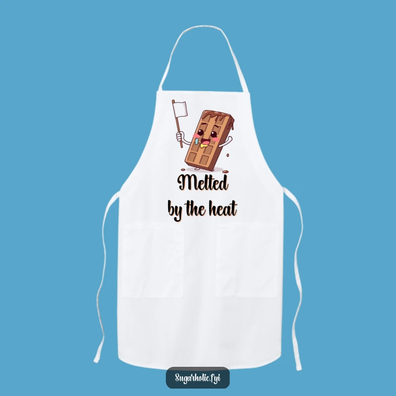 Funny Melting Chocolate Bar Flag Apron - Sweet Kitchen Wear Funny Gift
