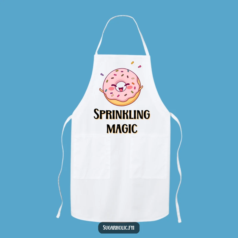 Funny Donut Sprinkle Juggling Apron - Cheerful Kitchen Fun