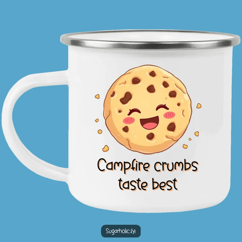 Funny Cookie Crumble Camping Mug - Durable Cartoon Treat for Outdoor Fun