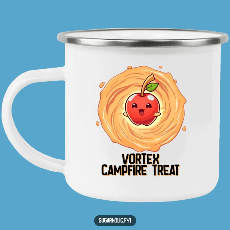 Funny Candy Apple Vortex Camping Mug: Sweet Companion for Swirling Adventures