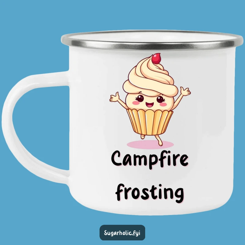 Funny Cupcake Frosting Swirls Camping Mug - Durable & Hilarious Sweet Companion