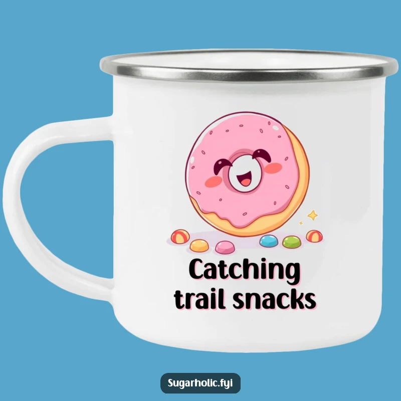 Funny Donut Candy Catch Camping Mug - Durable Giggling Treat Holder, Perfect Funny Gift