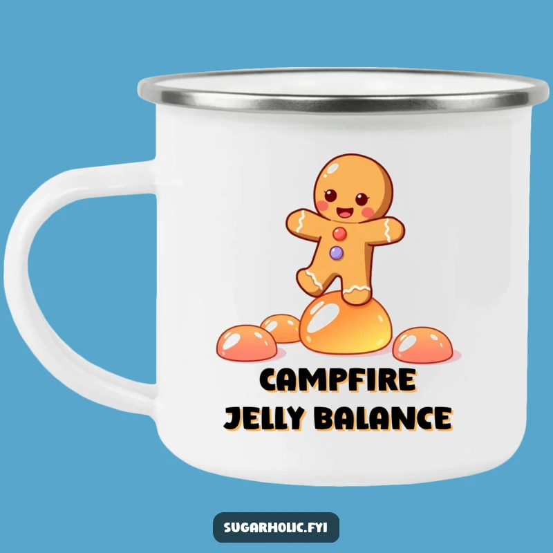Funny Gingerbread Joy Camping Mug: Outdoor Candy Balance Cup, Perfect Funny Gift!