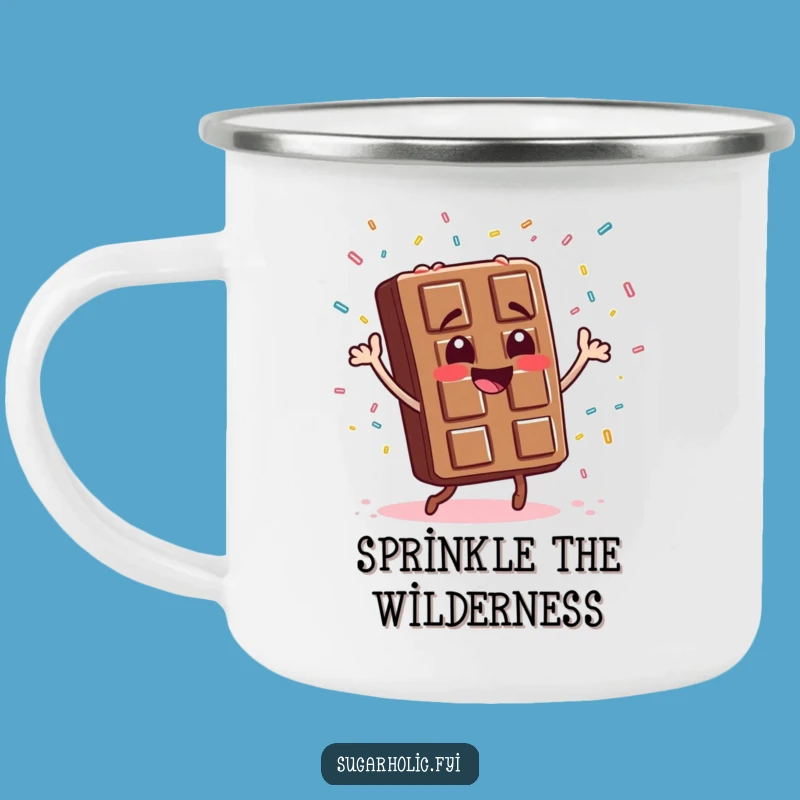 Funny Chocolate Bar Dance Camping Mug: Adventure Fuel for Your Sweetest Escapes