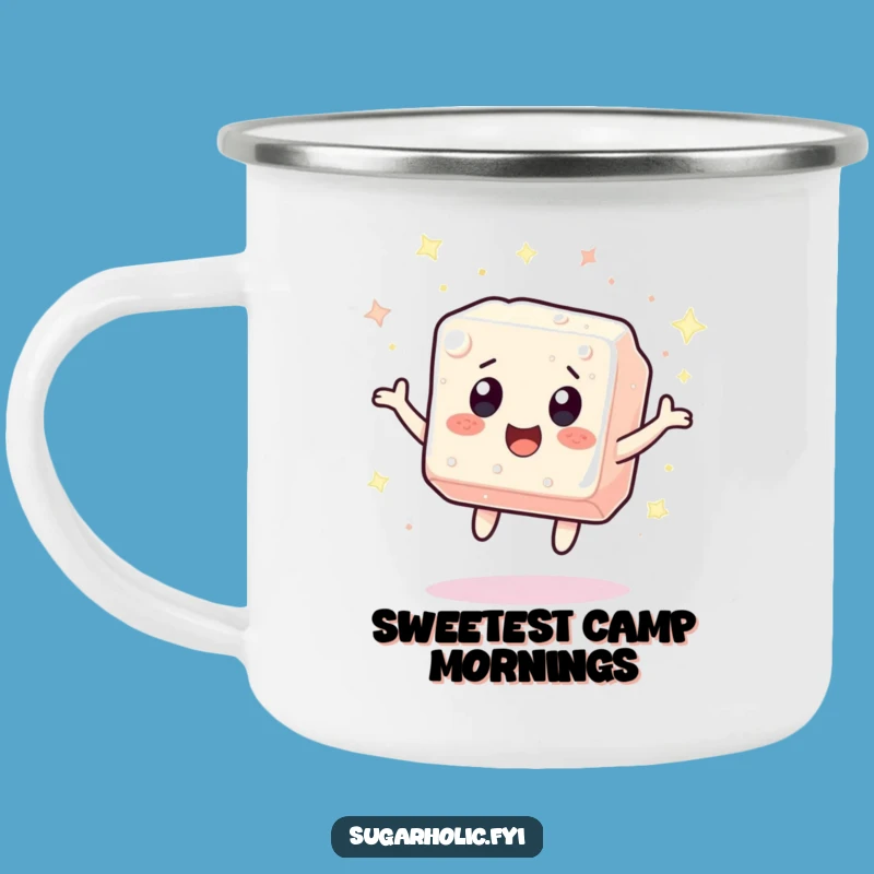 Durable Funny Sugar Cube Sparkle Camping Mug - Sweet Outdoor Fun