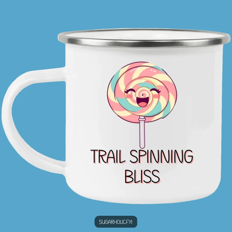 Funny Lollipop Spin Camping Mug: Sip Sweetness on Your Outdoor Adventures