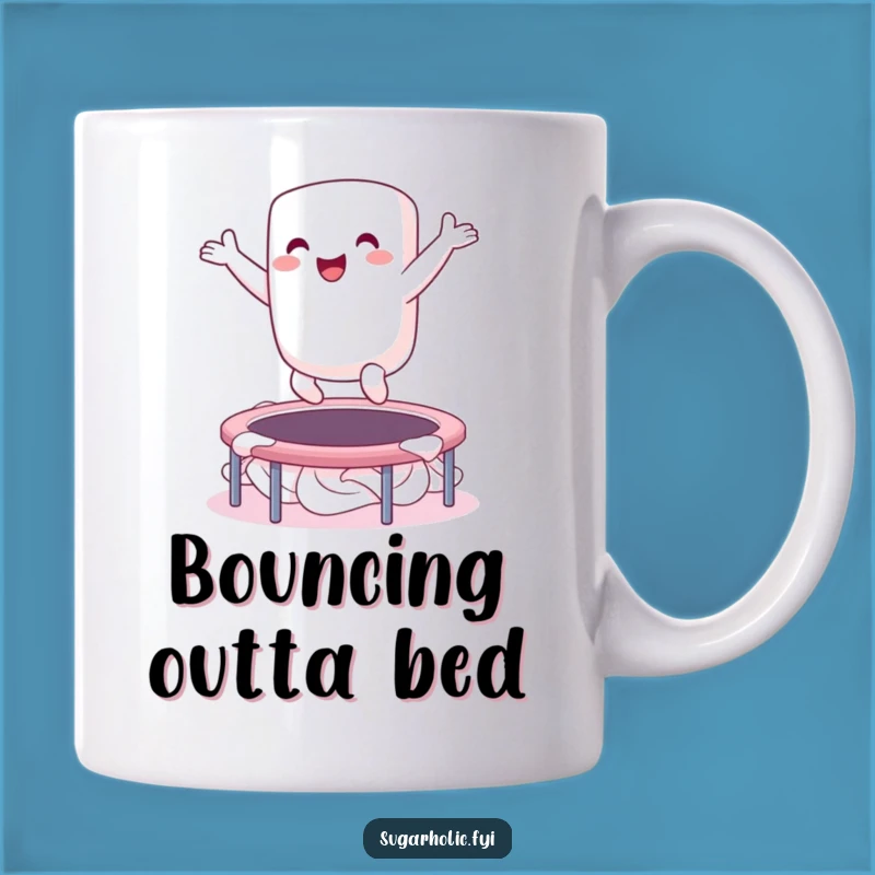Funny Marshmallow Bounce Mug: Ecstatic Character Fun, Perfect Sweet Gift