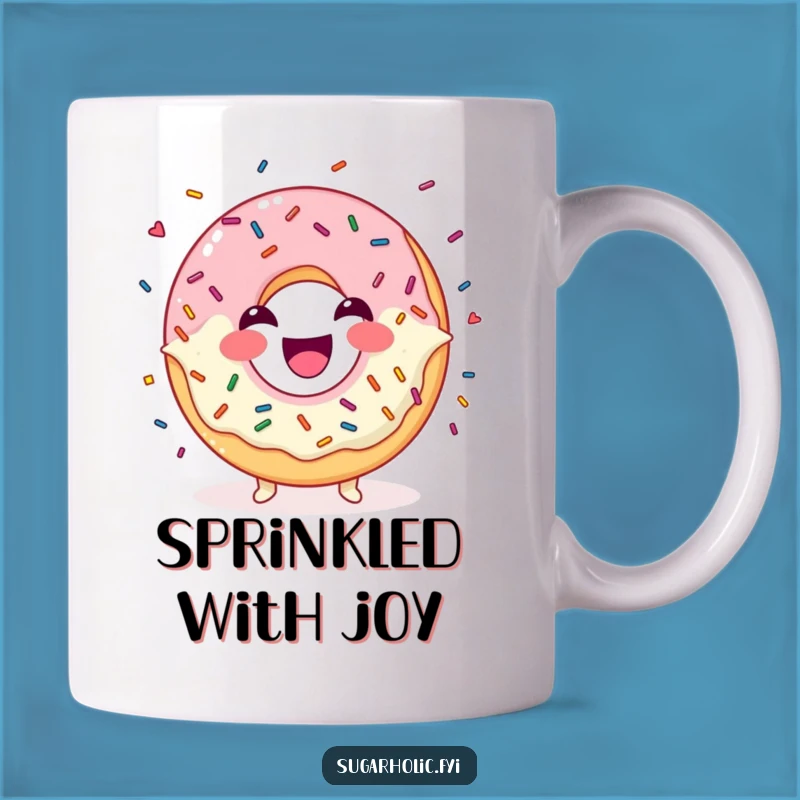Funny Donut Sprinkle Juggler Mug - Laughing Treat Character Funny Gift
