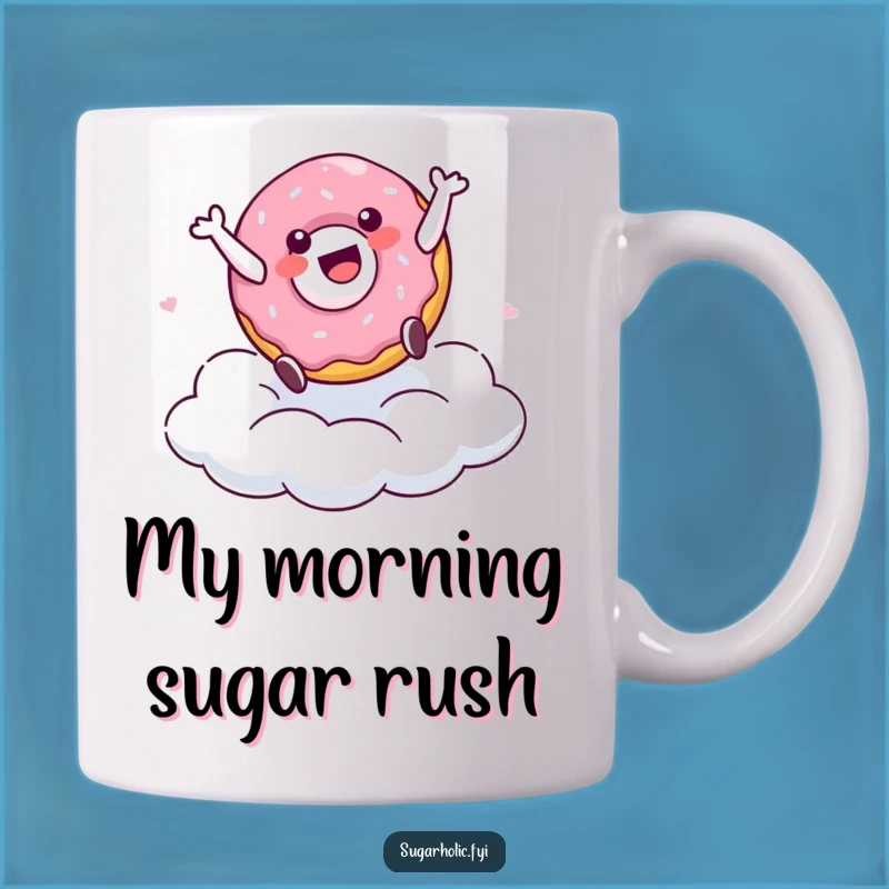 Funny Doughnut Cartwheel Mug: A Delightful Cartoon Character Gift for Sweet Treat Lovers