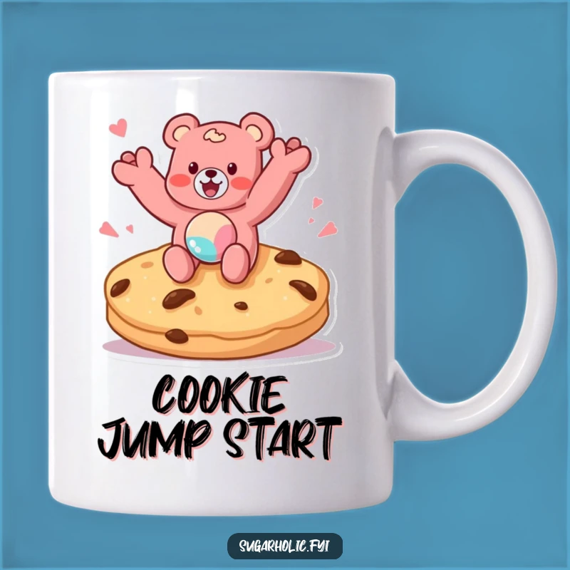 Funny Gummy Bear Cookie Jump Mug - Sweet & Hilarious Character Gift