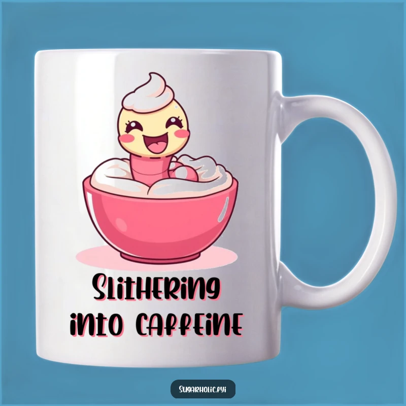 Funny Gummy Worm Icing Mug - Playful Slither Delight, Perfect Funny Gift for Sweet Tooth