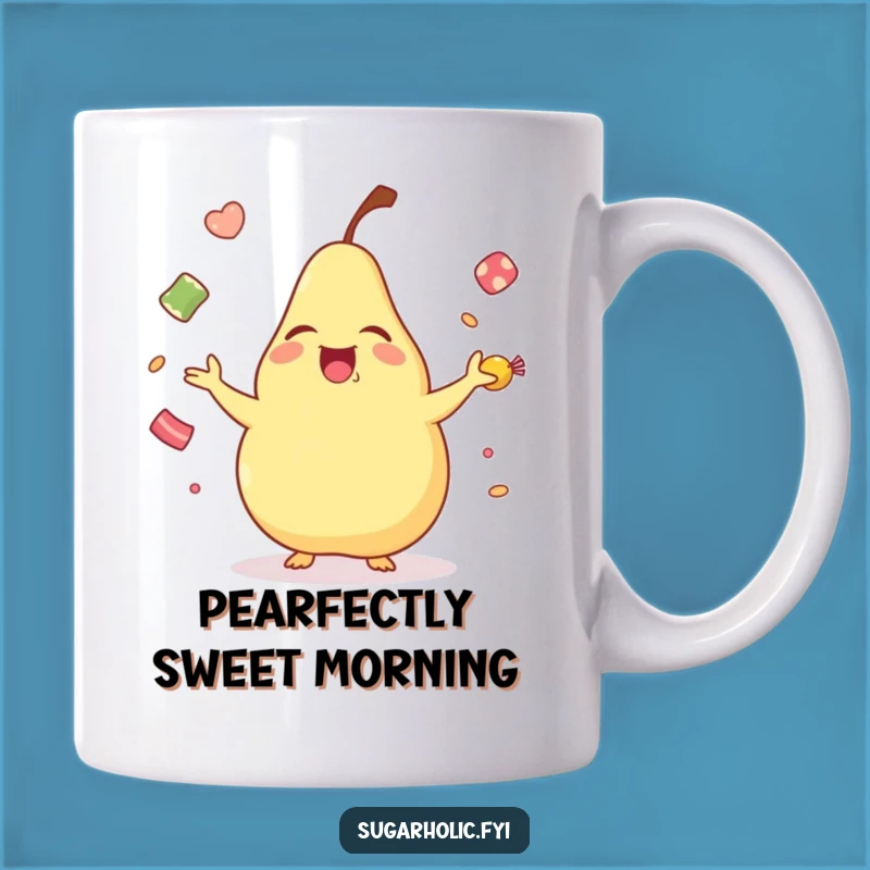 Funny Laughing Pear Mug - A Whimsical Cartoon Fruit Gift for Sweet Lovers