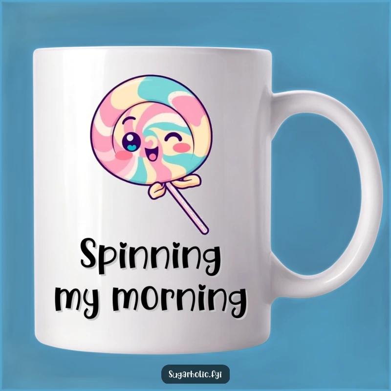 Funny Playful Lollipop Mug: Spinning Delight, Sweet Hilarious Gift Idea