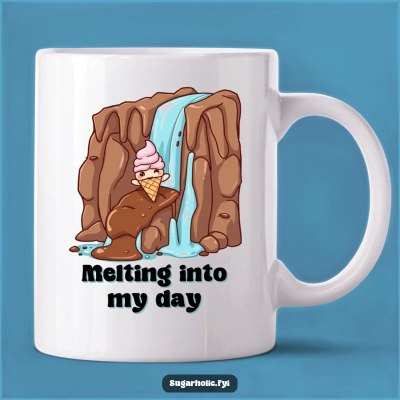 Funny Ice Cream Chocolate Fall Mug - Hilarious Gift for Sweet Escapes & Fun