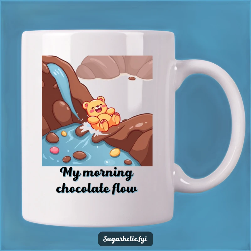 Funny Gummy Bear Chocolate River Mug - Hilarious Sweet Adventure, Perfect Funny Gift for Joy