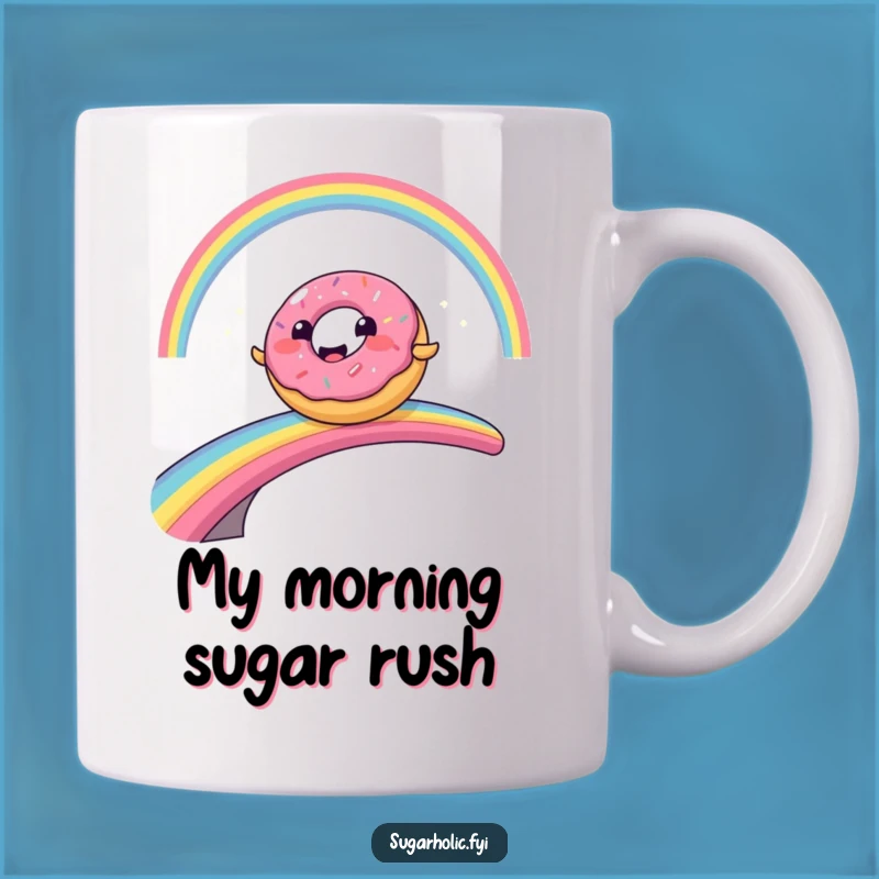 Funny Donut Rainbow Slide Mug: Hilarious Cartoon Character Sliding Gift