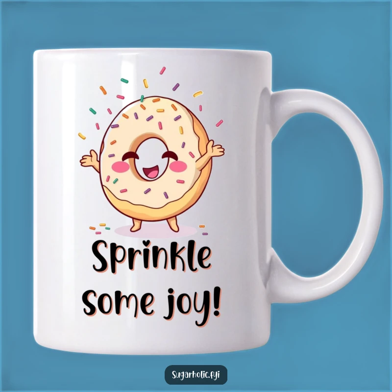 Funny Donut Sprinkle Juggling Mug - Witty Dessert Lover Gift