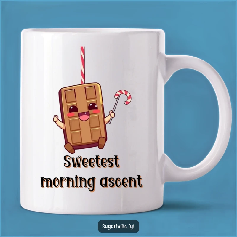 Funny Chocolate Swing Mug: Thrilled Character Adventure, Perfect Playful Gift