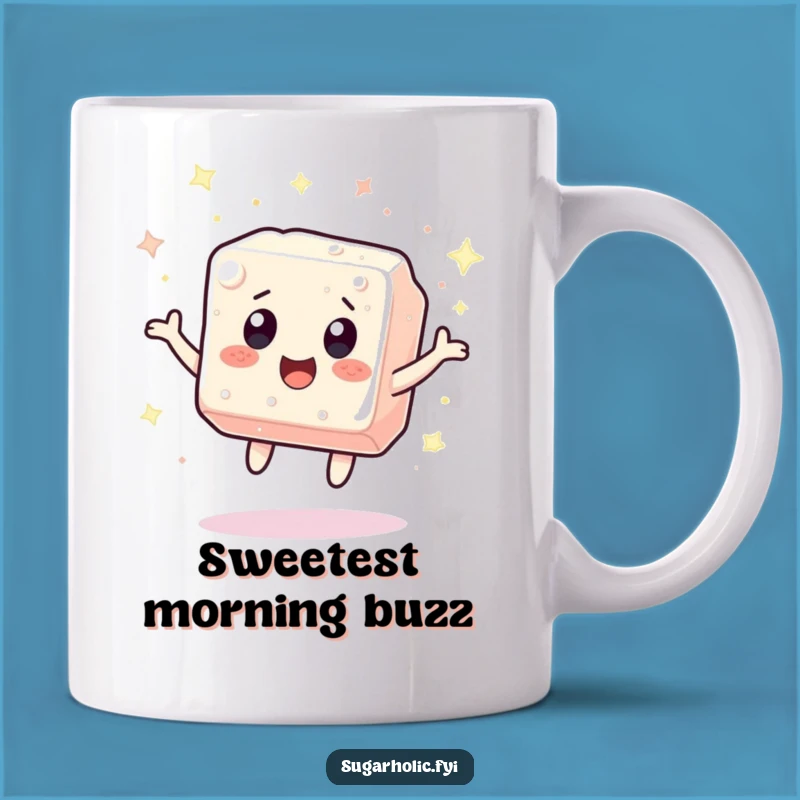 Funny Bouncing Sugar Cube Sparkle Mug - Sweet & Exciting Gift