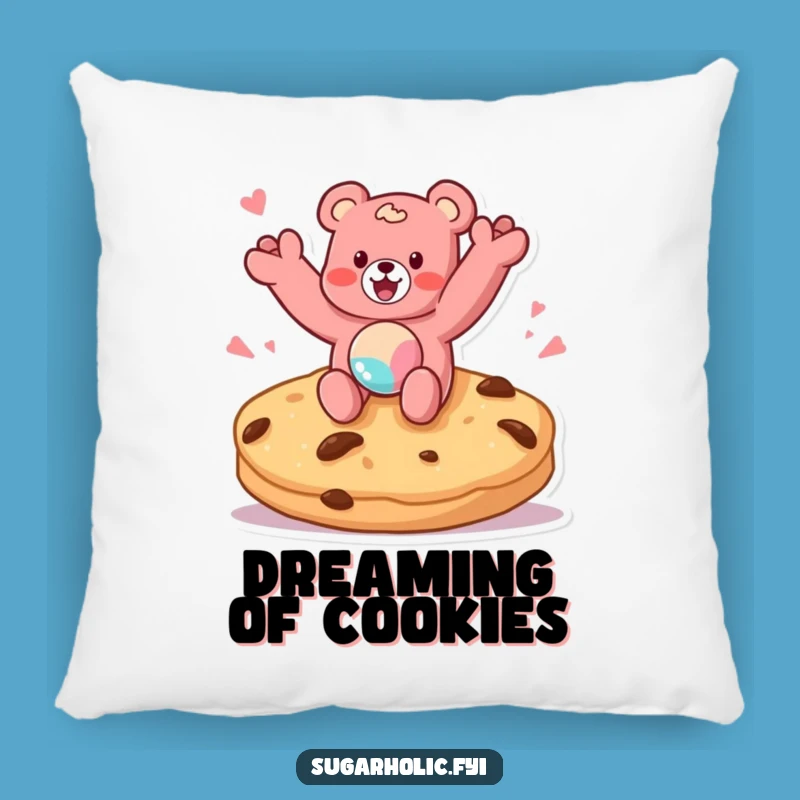 Comfy Funny Gummy Bear Cookie Jump Pillow - Cozy & Hilarious Treat Accent