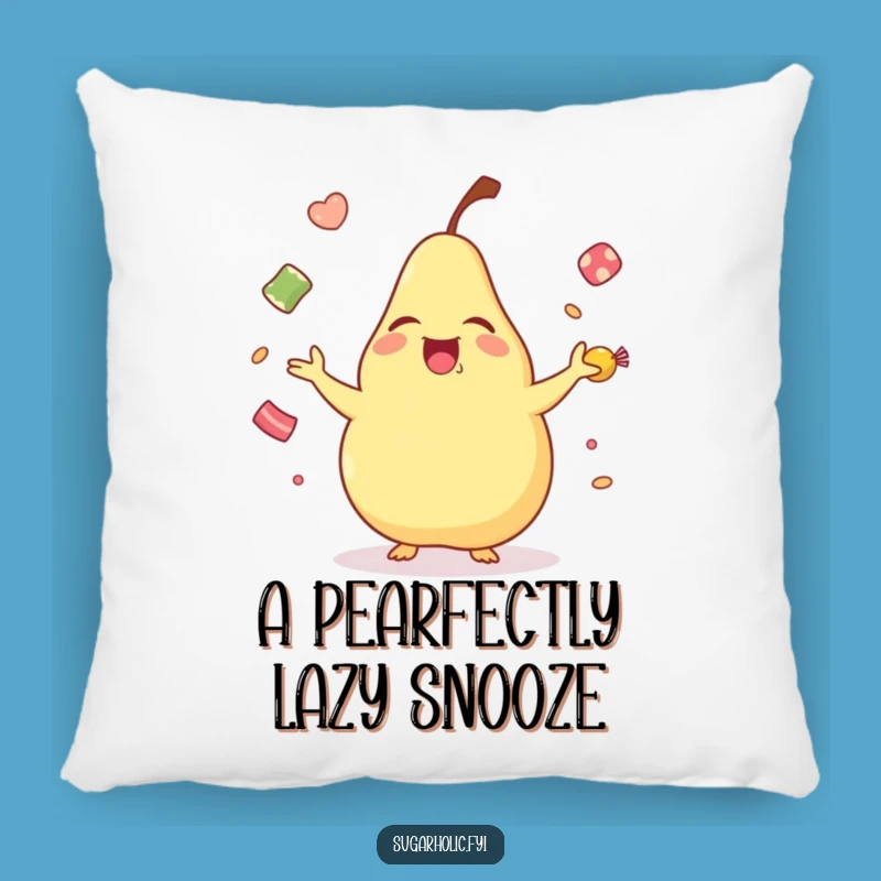Cute Funny Laughing Pear Pillow - Soft Cartoon Cushion for Sweet Dreams