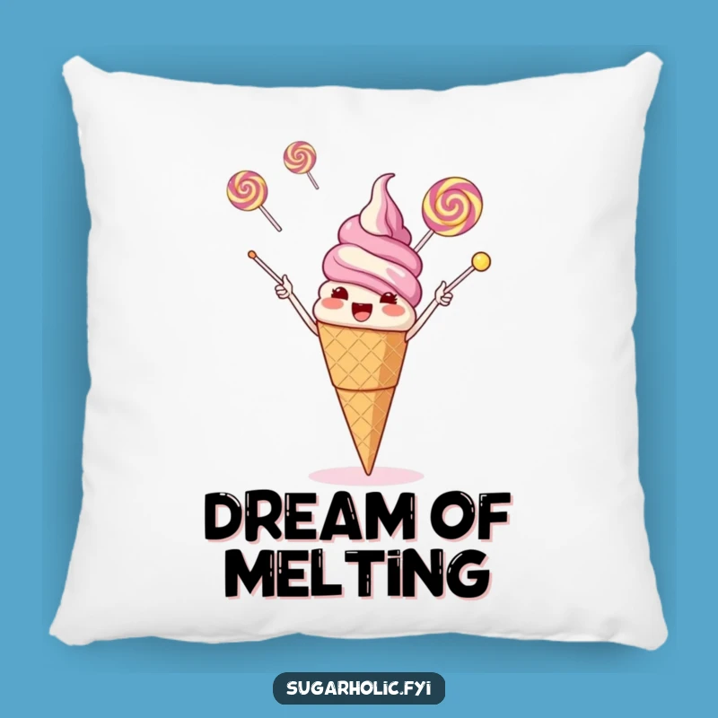 Funny Ice Cream Lollipop Juggling Pillow: Soft & Sweet Comfort