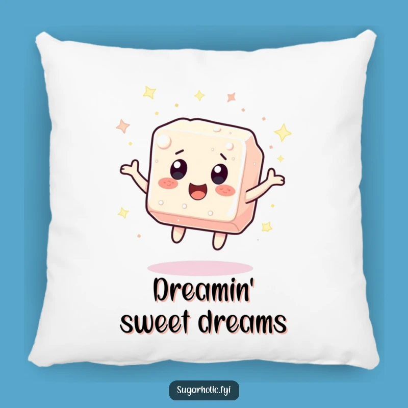 Cozy Funny Sugar Cube Sparkle Pillow - Snuggle with Sweet Excitement