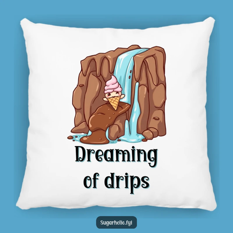 Funny Ice Cream Chocolate Fall Pillow - Comfy & Hilarious Sweet Accent