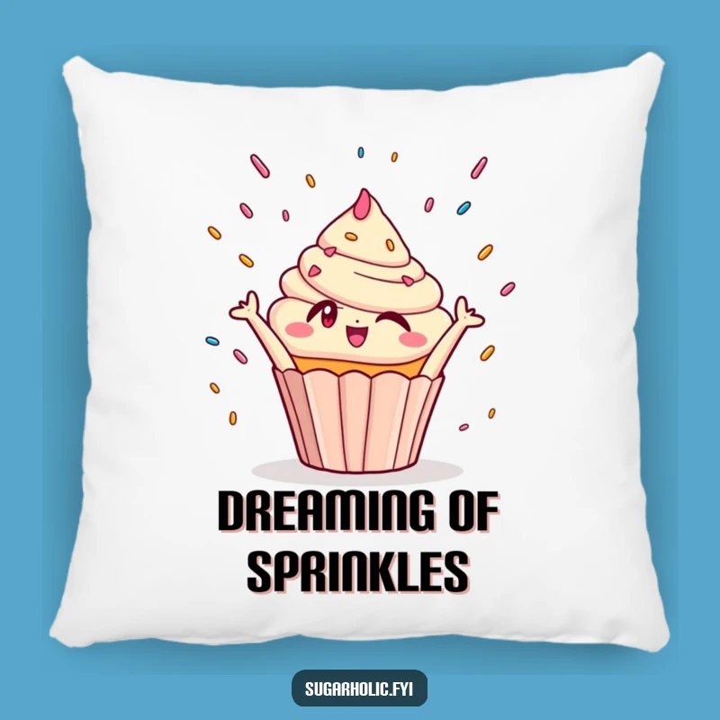 Funny Winking Cupcake Pillow: Cozy Sweet Dreams, Perfect Funny Gift!