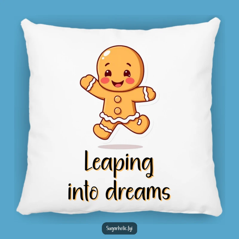 Funny Blushing Gingerbread Man Pillow: Happy Leap, Cozy & Hilarious Gift