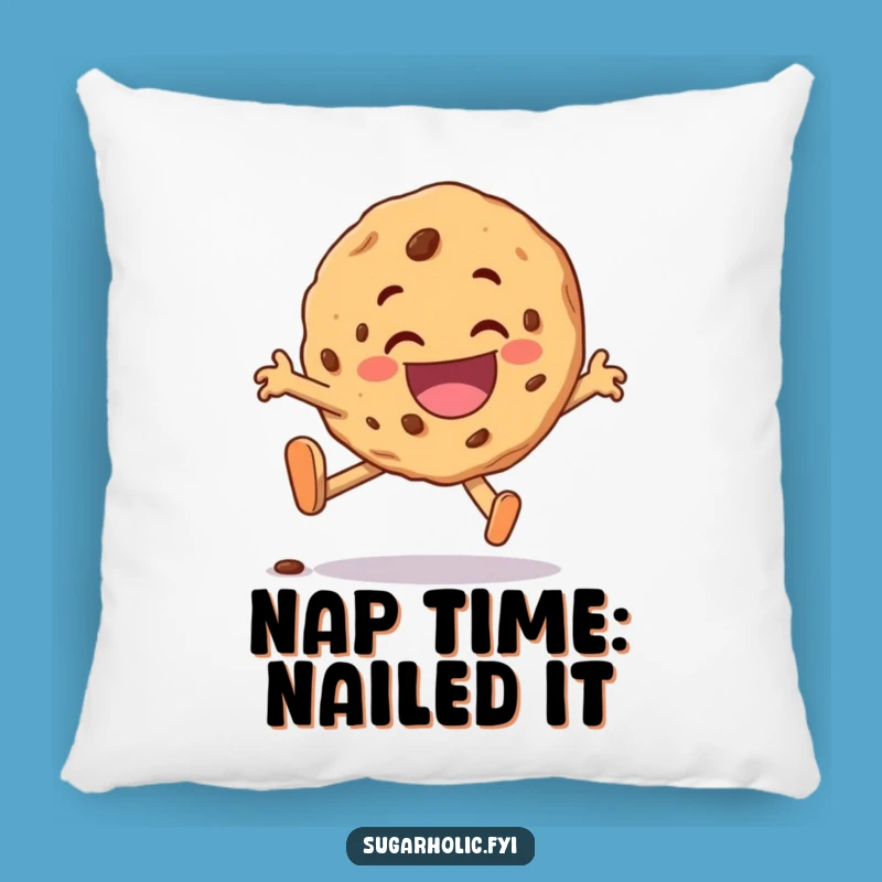 Funny Cookie Trip Pillow: Cozy Delighted Character Cushion, A Funny Gift of Comfort