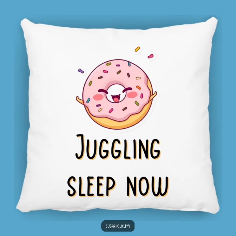 Funny Donut Sprinkle Juggling Pillow - Cozy & Cheerful Comfort