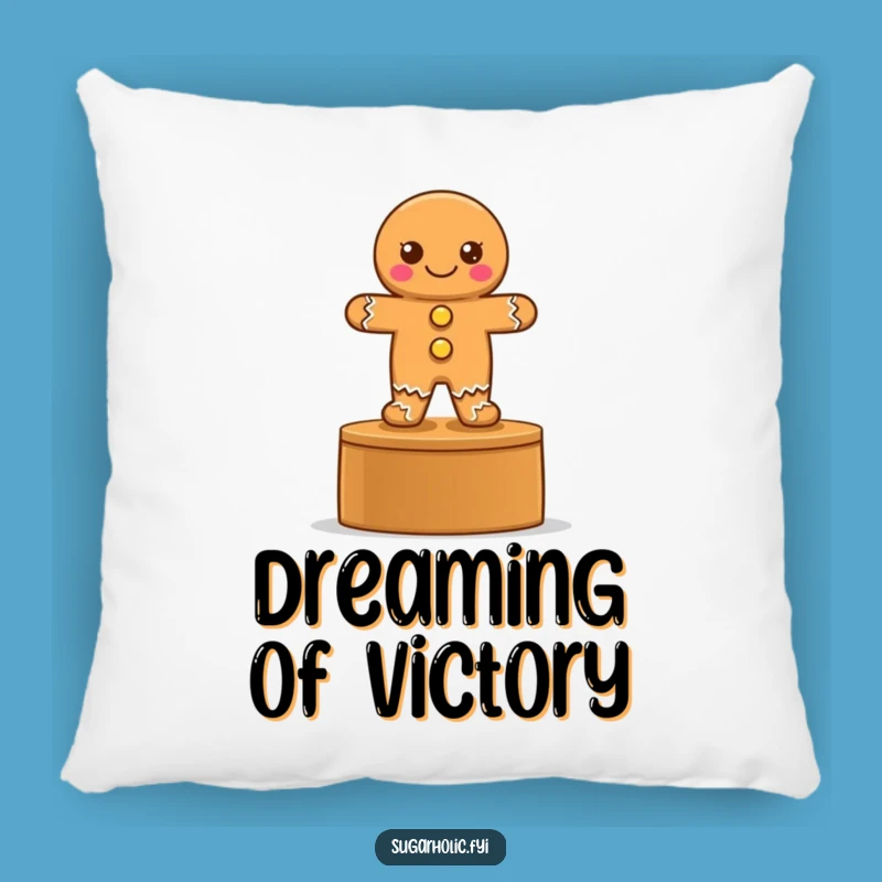 Funny Gingerbread Podium Pillow - Cozy Victory Cookie Cushion, Gift