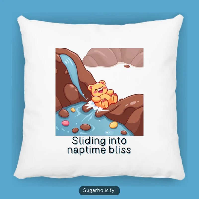 Funny Gummy Bear Pillow - Soft Chocolate River Cushion, Perfect Funny Cozy Sweet Gift