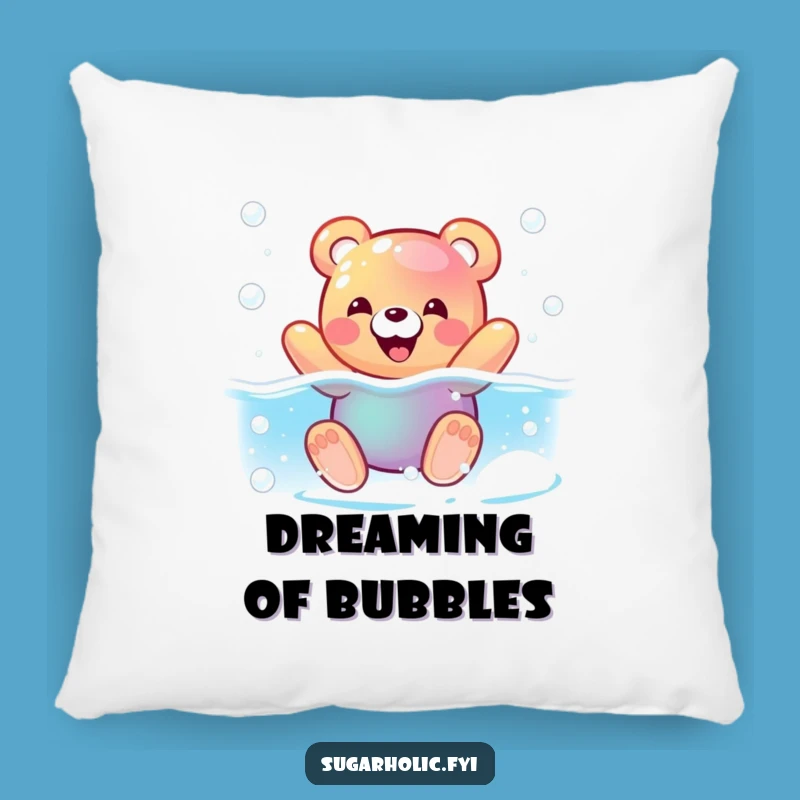 Funny Gummy Bear Soda Pillow: Soft Comfort with a Hilarious Swim Design