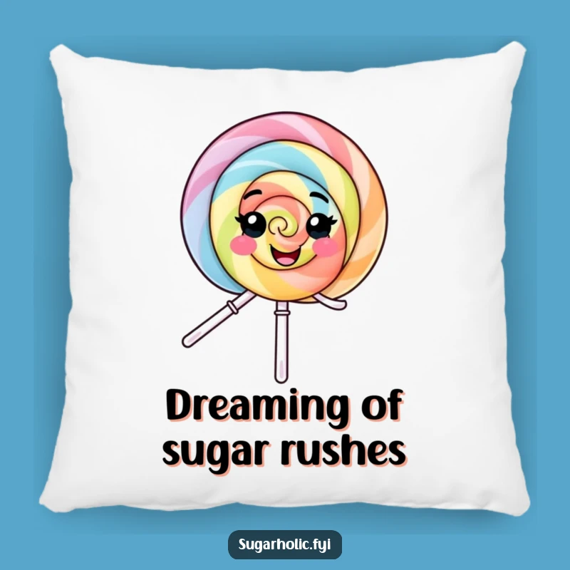 Funny Lollipop Pillow: Cozy Up with a Delightfully Spinning Character Cushion