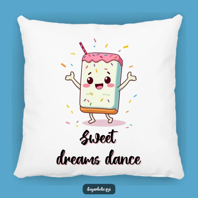 Funny Candy Bar Pillow: Sprinkle Dance Comfort - Sweet Humor!