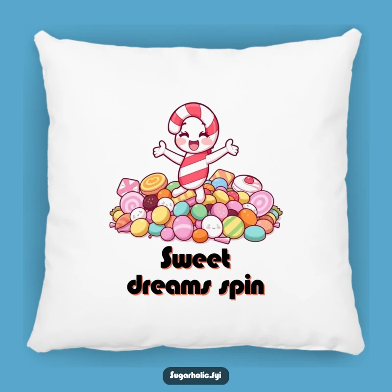 Funny Jolly Candy Cane Spin Pillow - Soft & Sweet Cushion Funny Gift