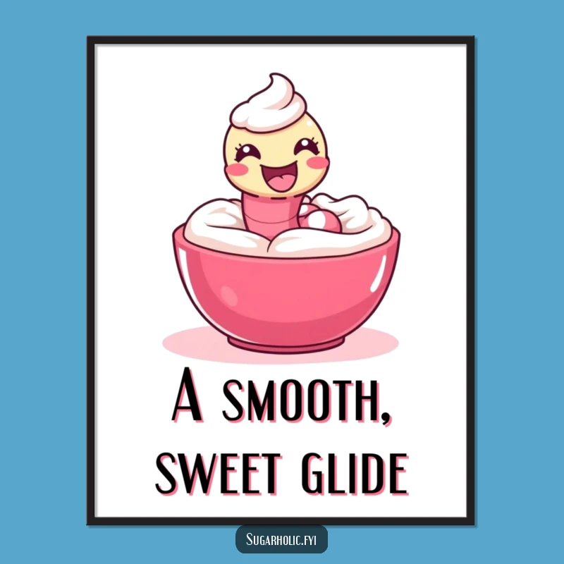 Funny Gummy Worm Icing Digital Art - Instant Playful Fun, Perfect Funny Gift