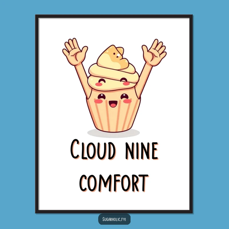 Funny Cupcake Gummy Bear High Five Digital Art: Instant Joyful Decor