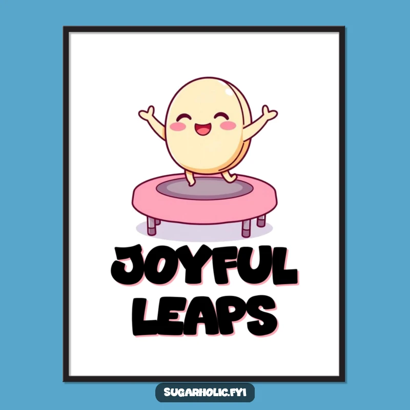 Funny Macaron Jelly Bean Trampoline Digital Art - Instant Hilarious Decor for Playful Spaces