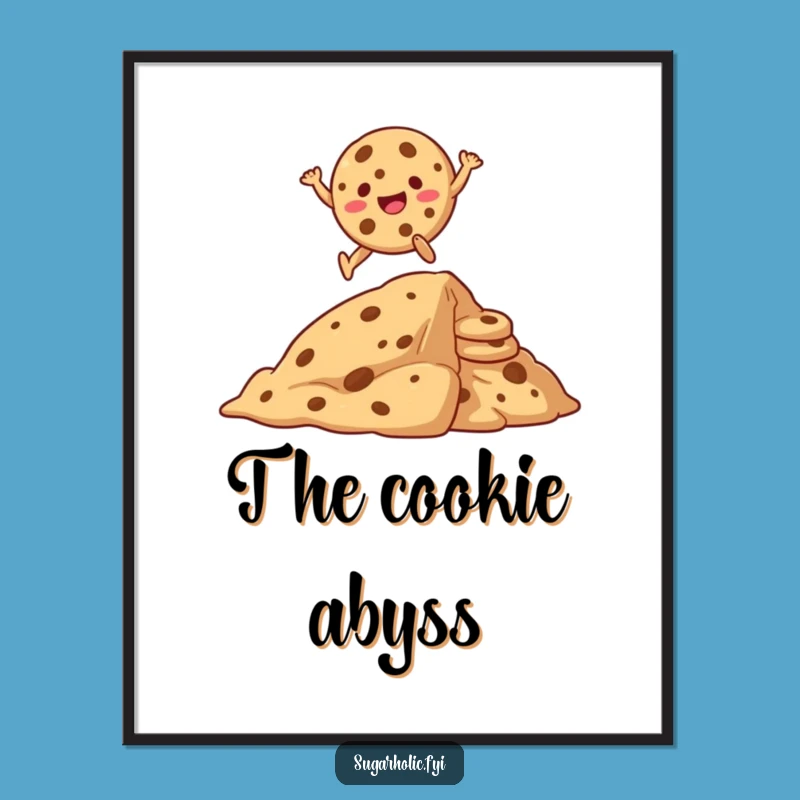 Funny Giggling Cookie Digital Art - Instant Cartoon Funny Cookie Decor Gift