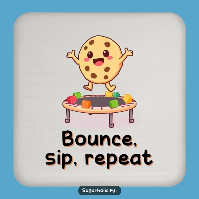 Funny Cookie Trampoline Coaster: Protect Surfaces with Bouncy Fun, Ideal Funny Gift